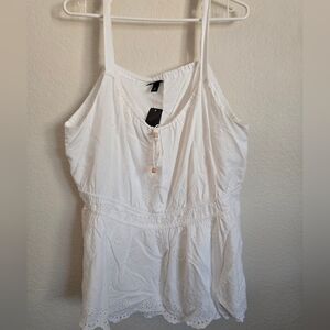 Torrid White Eyelet Women's Summer Babydoll Top Sz 3 3x NWT